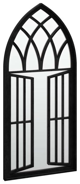 Zrcadlo černé 100 x 45 cm železo do interiéru 3093532
