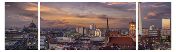 Obraz - Západ slunce nad Berlínem (170x50 cm)