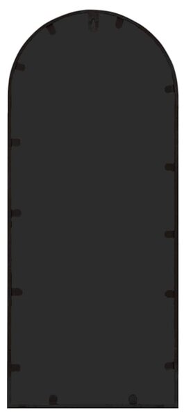 Zahradní zrcadlo černé 100 x 45 cm železo do exteriéru 318374