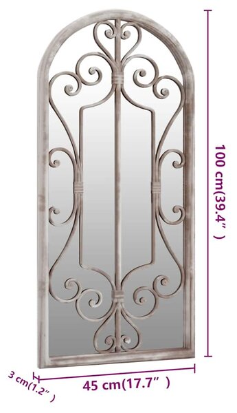 Zrcadlo pískové 100 x 45 cm železo do interiéru 3093543