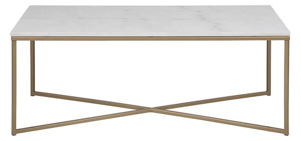 Alisma konferenční stolek 120x60 bílá / zlatá