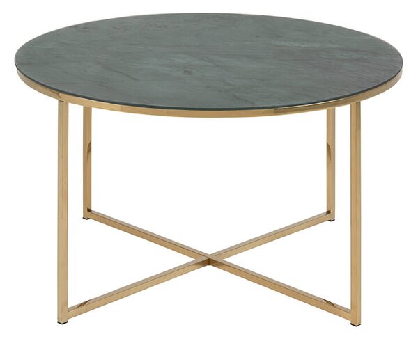 Alisma konferenční stolek R80 zelená / zlatá