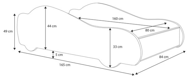 Dětská postel AUTO 4x4 160 × 80 cm
