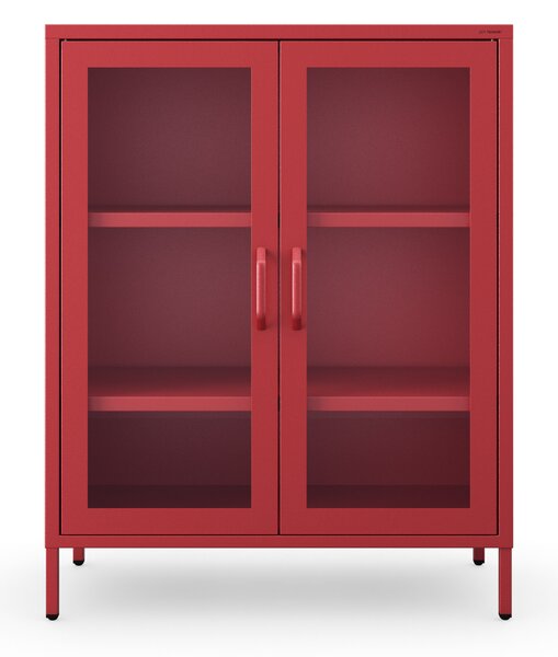 Vitrína GINA, 800 x 1015 x 400 mm, Modern: červená barva