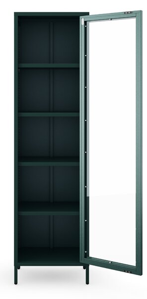 Vitrína LUIGI, 500 x 1800 x 350 mm, Modern: láhvová zelená