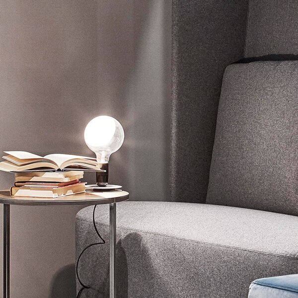 Stolní lampa FLOS, Lampadina, Černá, Obývací pokoj, Kov, Design