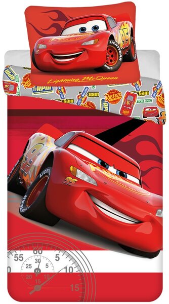 Bavlněné ložní povlečení Auta / Cars - motiv legenda Blesk McQueen - 100% bavlna - 70x90 cm + 140x200 cm