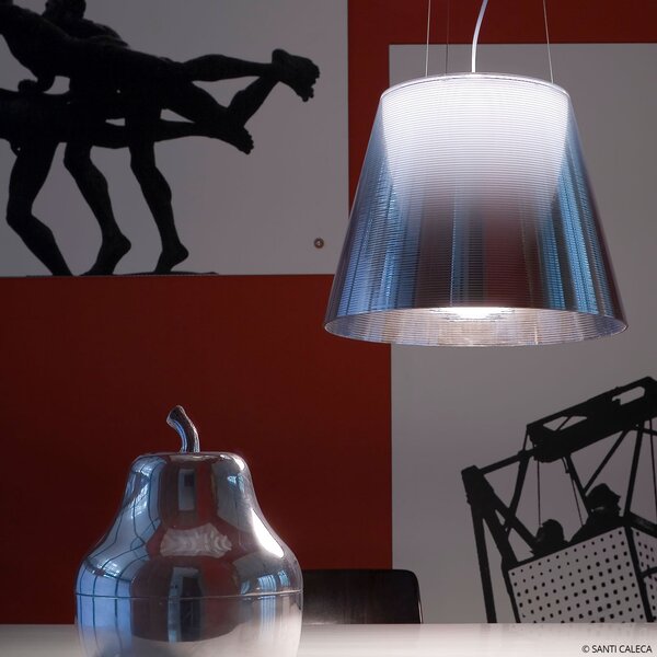 Závěsná svítidlo FLOS, KTribe, stmívatelné, Šedá, Obývací pokoj, Plast, Design