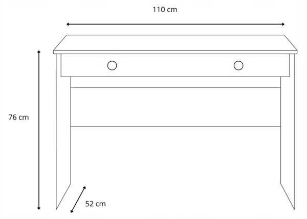 Psací stůl BASIC – bílá