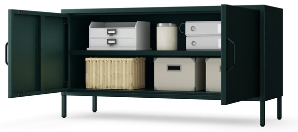TV stolek na nohách ROSA, 1150 x 595 x 400 mm, Moderní: lahvově zelená barva