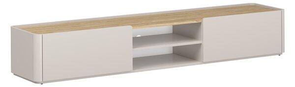 TV stolek Elivo 220 cm se zásuvkou - kašmír / olejovaný dub