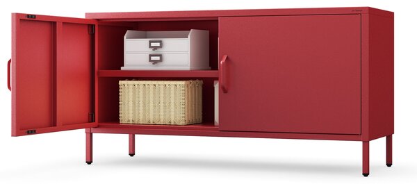 TV stolek na nohách ROSA, 1150 x 595 x 400 mm, Moderní: červená barva