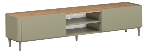 TV stolek Elivo 220 cm na nožkách - eukalyptus / dub baltic dune