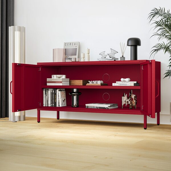 TV stolek na nohách ROSA, 1150 x 595 x 400 mm, Moderní: červená barva