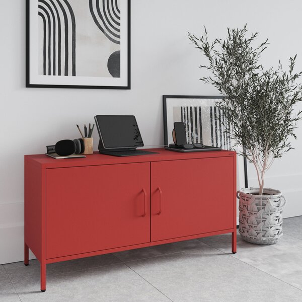 TV stolek na nohách ROSA, 1150 x 595 x 400 mm, Moderní: červená barva