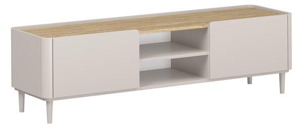 TV stolek Elivo 170 cm na nožkách - kašmírová / dub olejovaný