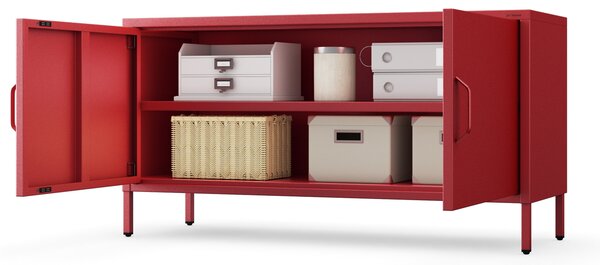 TV stolek na nohách ROSA, 1150 x 595 x 400 mm, Moderní: červená barva