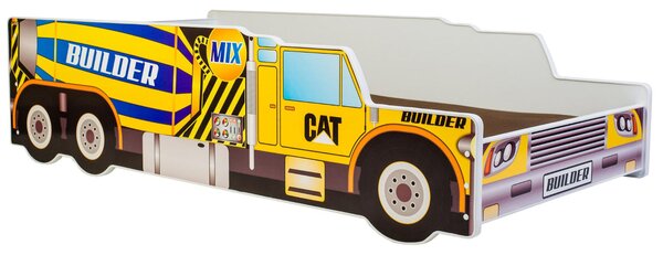 Dětská postel AUTO 160 × 80 cm – motiv domíchávač betonu