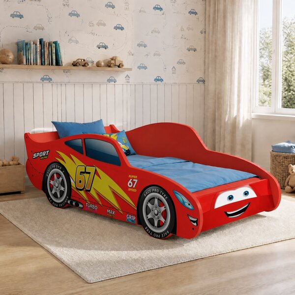Dětská postel CARS 140 × 70 cm bez matrace – červené auto