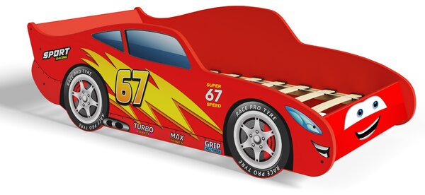 Dětská postel CARS 140 × 70 cm bez matrace – červené auto