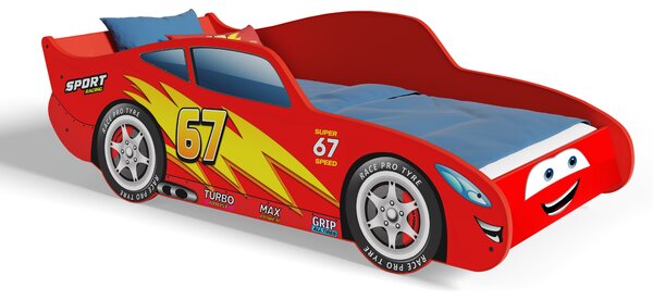 Dětská postel CARS 140 × 70 cm bez matrace – červené auto