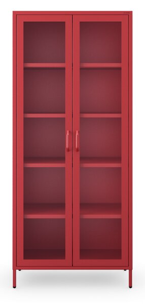 Vitrína ANGELO, 800 x 1850 x 450 mm, Modern: červená
