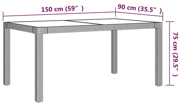 5dílný zahradní jídelní set s poduškami polyratan šedý 3094881