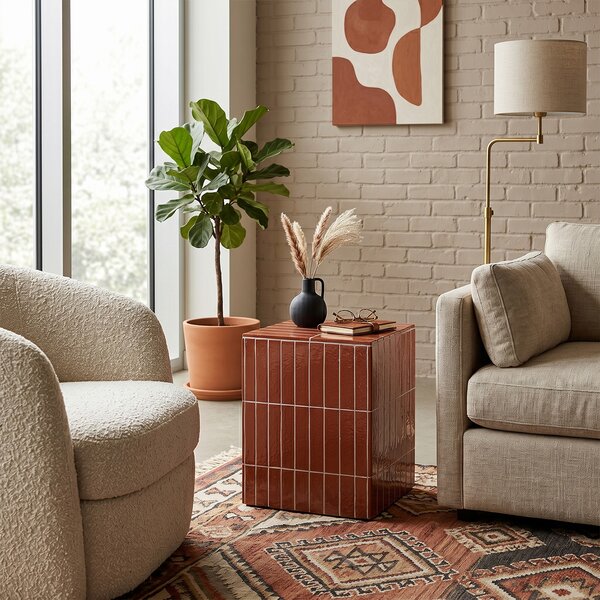 Ferm Living designové odkládací stolky Pillar Pedestal Low (32 x 32 cm)