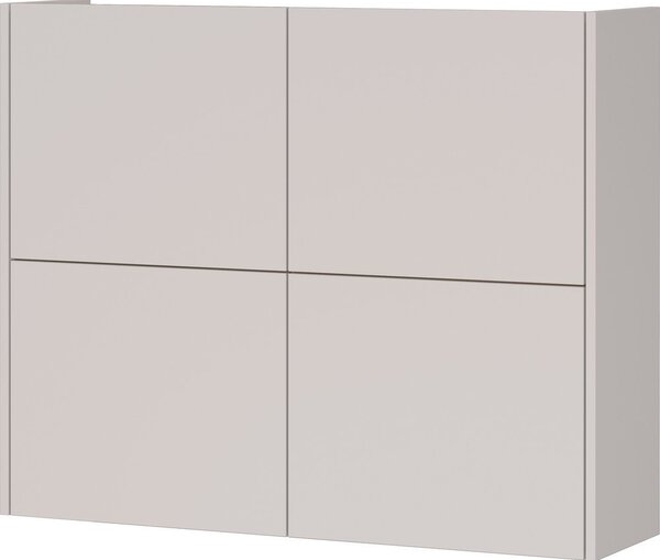 Krémová matná závěsná skříňka 97x79x27 cm Binetto – Germania