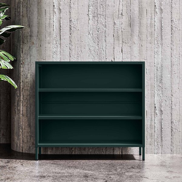 Nízká knihovna LUCA, 1000 x 900 x 350 mm, Modern: zelená láhev barva