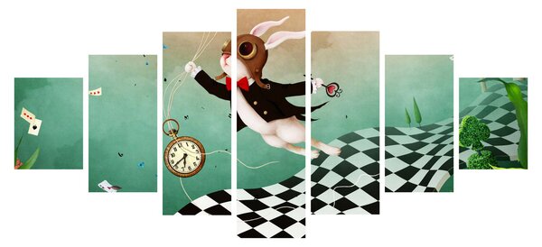 Obraz - Fantasy králíček (210x100 cm)