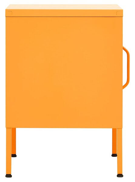 Noční stolky 2 ks hořčicově žlutá 35 x 35 x 51 cm ocel 3095207