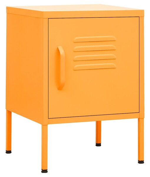 Noční stolky 2 ks hořčicově žlutá 35 x 35 x 51 cm ocel 3095207