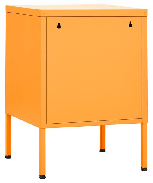 Noční stolky 2 ks hořčicově žlutá 35 x 35 x 51 cm ocel 3095207