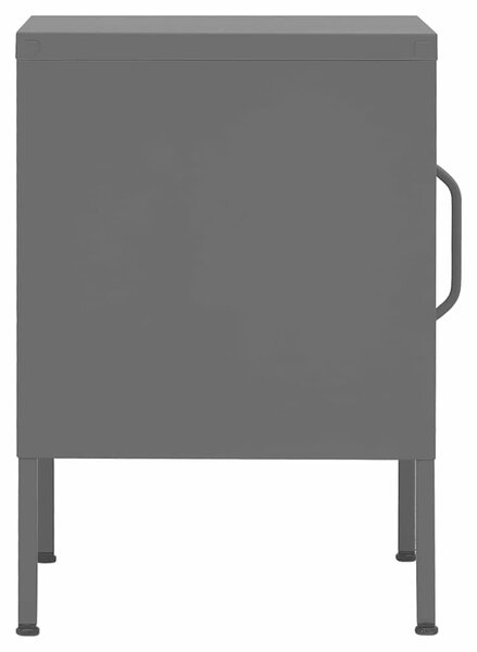 Noční stolky 2 ks antracitová 35 x 35 x 51 cm ocel 3095211