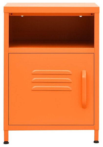 Noční stolky 2 ks oranžová 35 x 35 x 51 cm ocel 3095217
