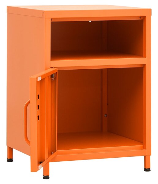 Noční stolky 2 ks oranžová 35 x 35 x 51 cm ocel 3095217