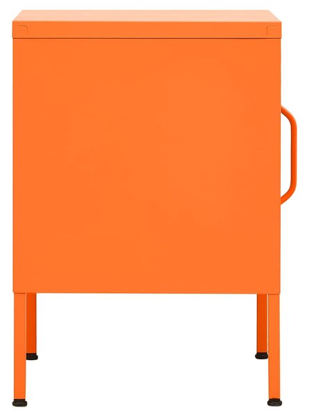 Noční stolek oranžový 35 x 35 x 51 cm ocel 336210