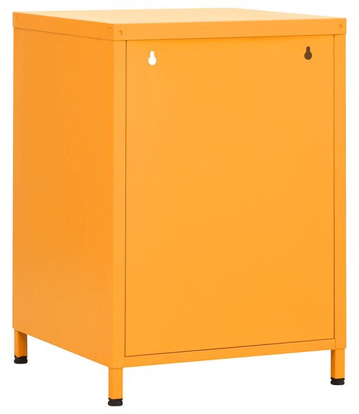 Noční stolky 2 ks hořčicově žlutá 35 x 35 x 51 cm ocel 3095216