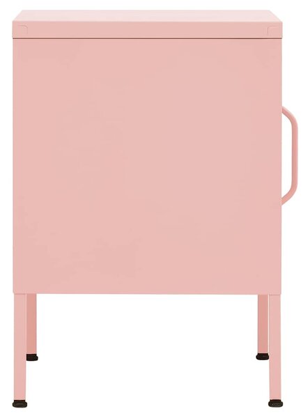 Noční stolky 2 ks růžová 35 x 35 x 51 cm ocel 3095209