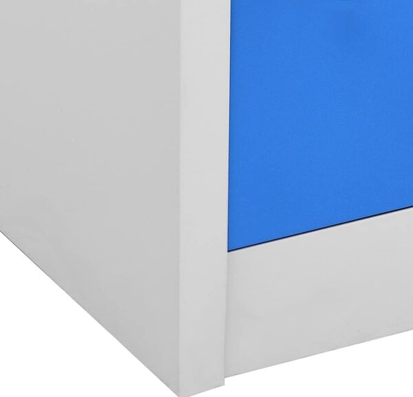 Uzamykatelné skříně 2 ks světle šedé a modré 90x45x92,5 cm ocel 3095240