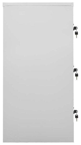 Uzamykatelné skříně 2 ks světle šedé a modré 90x45x92,5 cm ocel 3095240