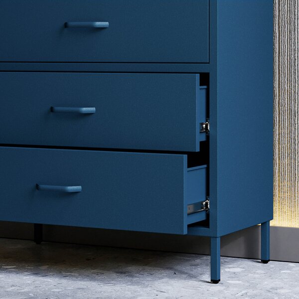 Komoda CARLA, 800 x 1015 x 400 mm, Modern: tmavě modrá barva