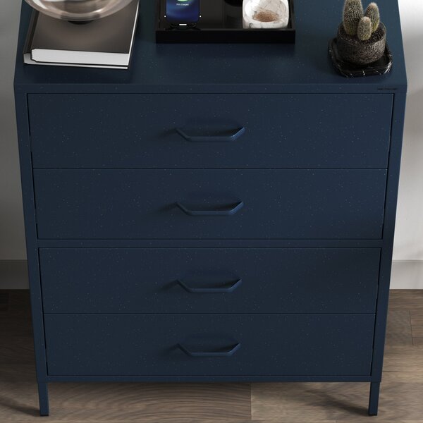 Komoda CARLA, 800 x 1015 x 400 mm, Modern: tmavě modrá barva