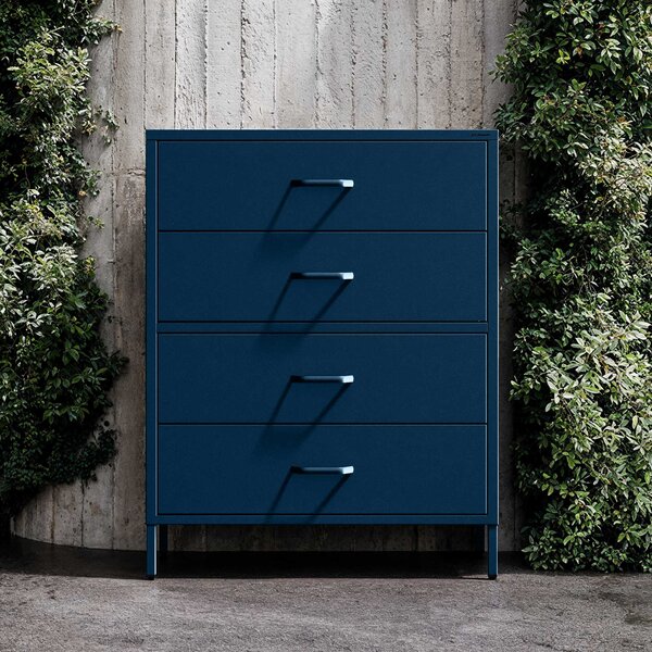 Komoda CARLA, 800 x 1015 x 400 mm, Modern: tmavě modrá barva