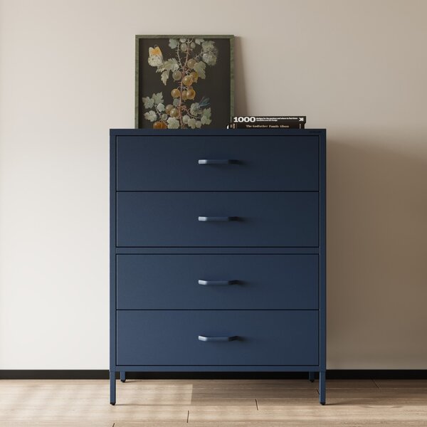 Komoda CARLA, 800 x 1015 x 400 mm, Modern: tmavě modrá barva