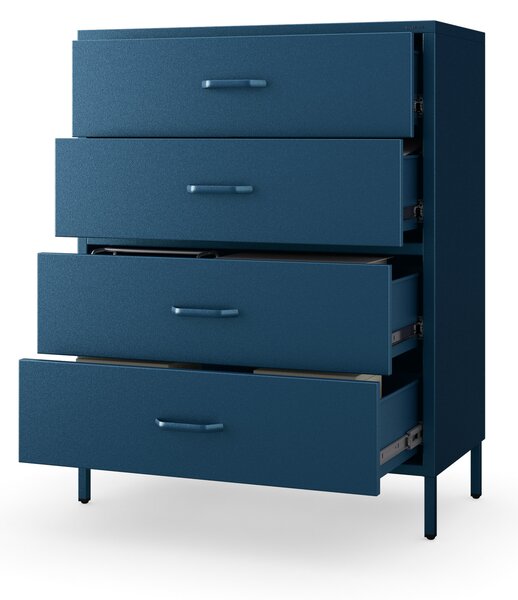 Komoda CARLA, 800 x 1015 x 400 mm, Modern: tmavě modrá barva
