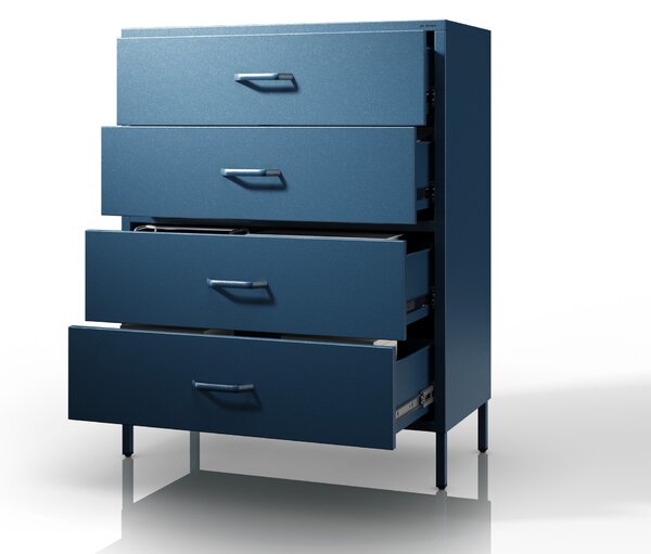 Komoda CARLA, 800 x 1015 x 400 mm, Modern: tmavě modrá barva
