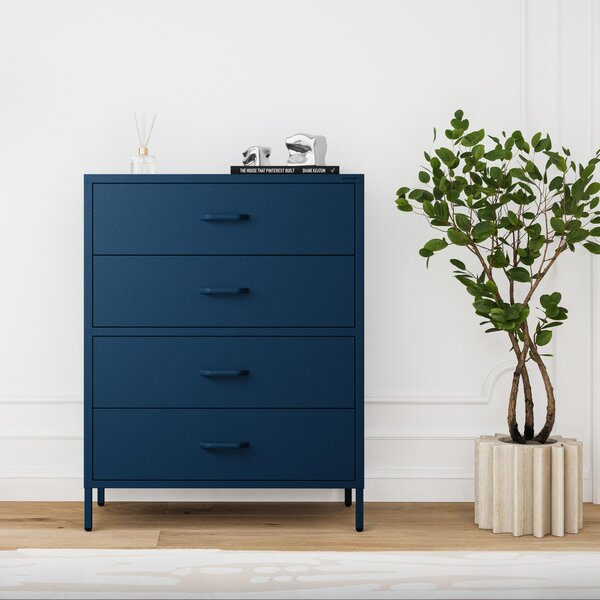 Komoda CARLA, 800 x 1015 x 400 mm, Modern: tmavě modrá barva