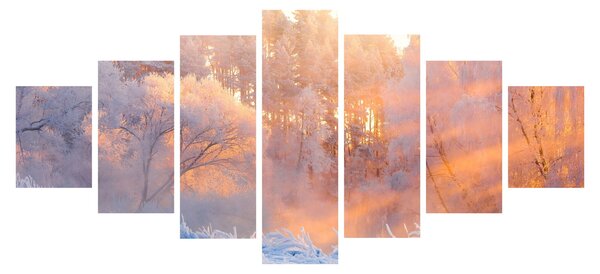 Obraz - Mrazivé svítání (210x100 cm)